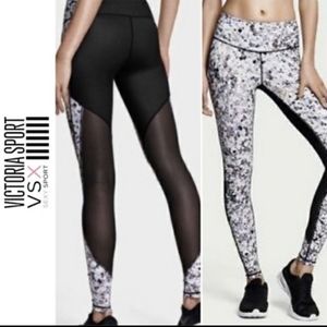 Victoria's Secret Star Purple Mesh Leggings